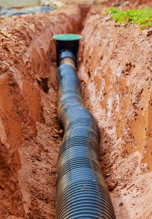 Instalação de tubulação de rede pluvial e de esgoto em Curitiba